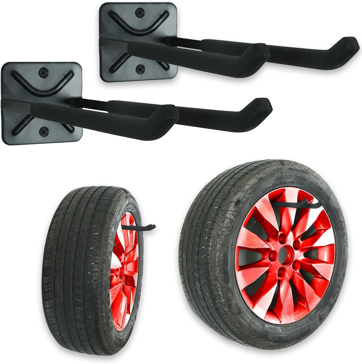 wallmaster wall mount garage hooks, heavy duty long, main product view