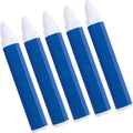 5pcs White Tire Marking Crayons, Tire Marker Chalk Industrial Wax Crayon Sticks for Rubber, Waterproof Lumber Crayon for Construction Wood Metal Stone