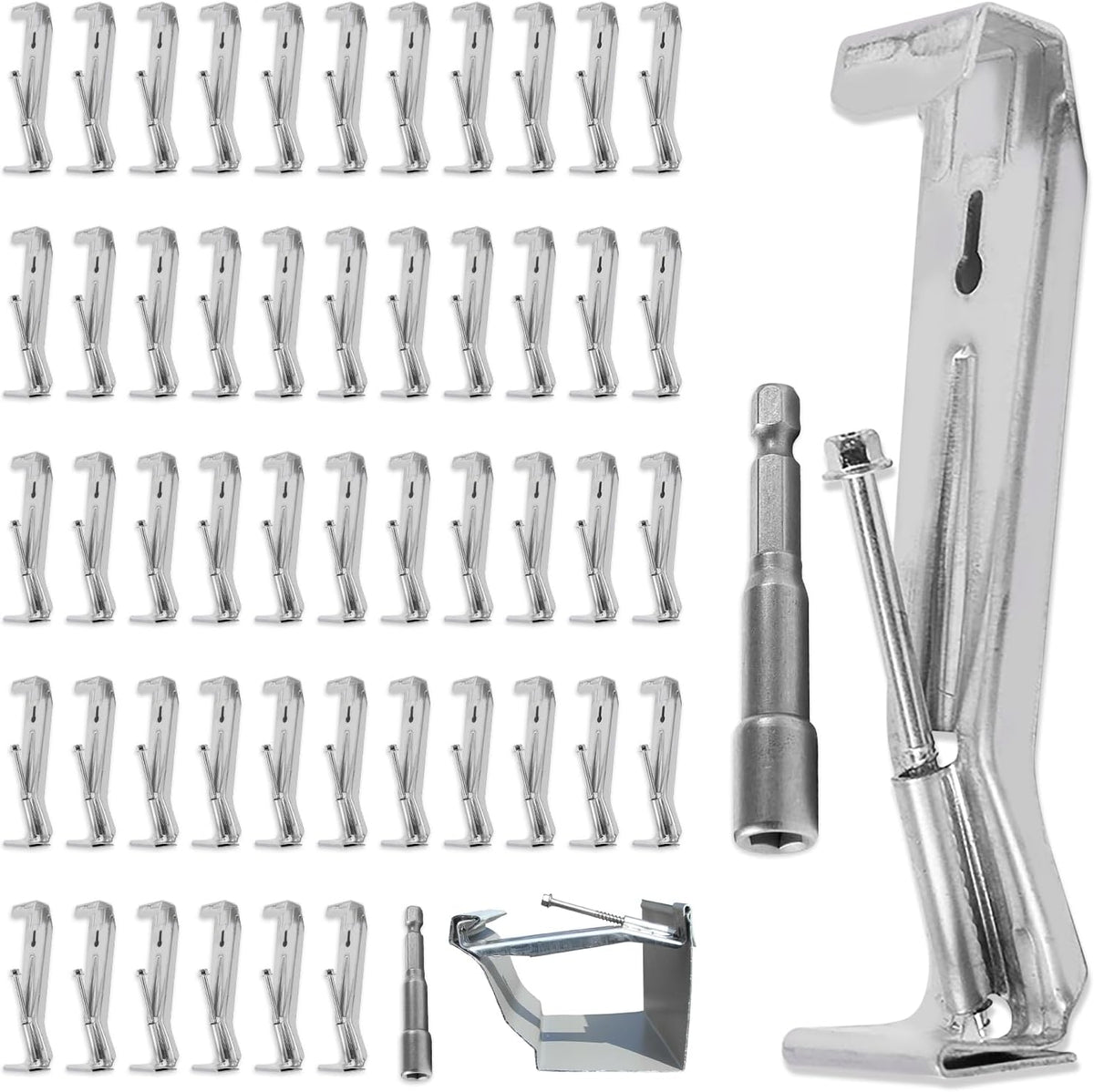 hidden gutter hangers 5 inch k style, main product view