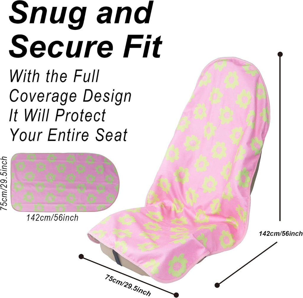 car seat cover protector front seats,for gym workout,running,swimming,beach, close-up detail