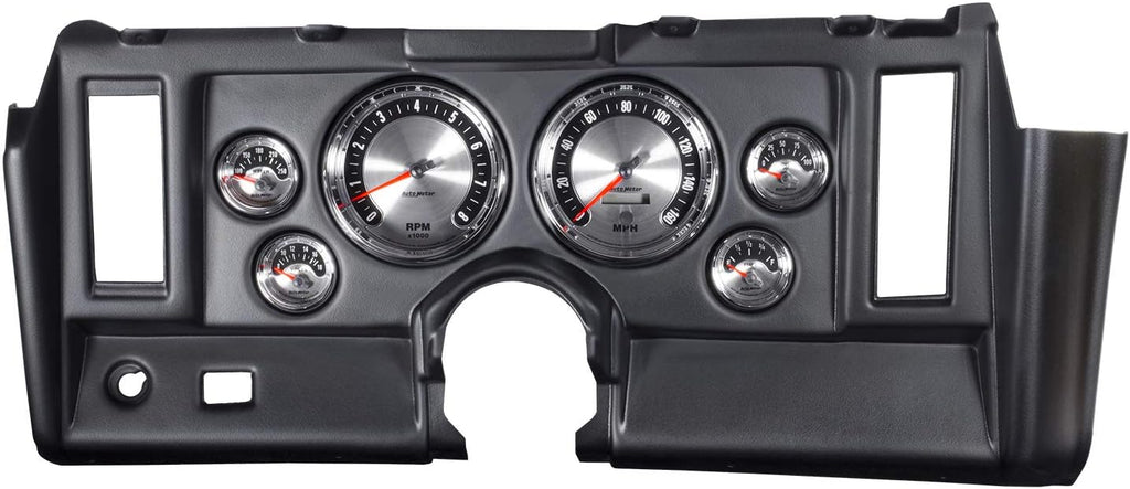 Auto Meter 7021 Complete Dash 6pc Gauge Kit for 1969 Chevy Camaro, Tach/Mph/Fuel/Oilp/Wtmp/Volt, American Muscle