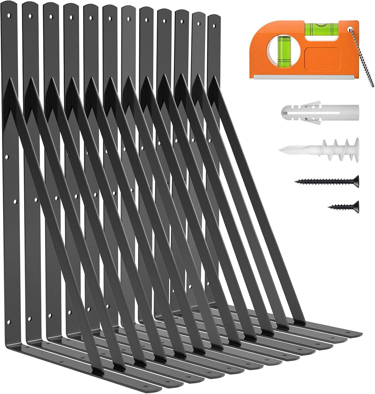 luckin 12-pack heavy duty shelf bracket 18 inch, main product view