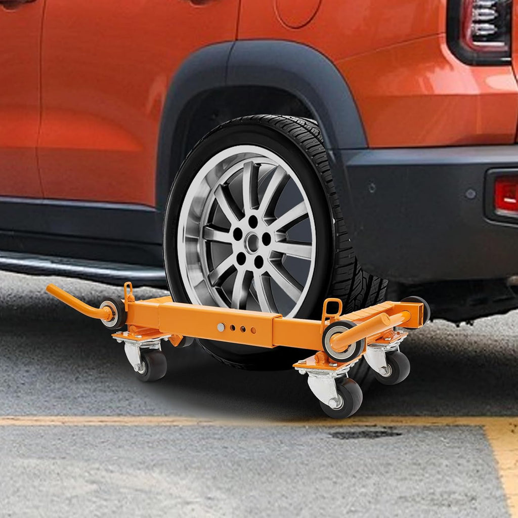 8818.49 Lbs Capacity Wheel Dolly, Adjustable Inner Width 13.77-16.53 Inches for Tires, Heavy-Duty Dolly for Cars, Trucks, Trailers, Motorcycles