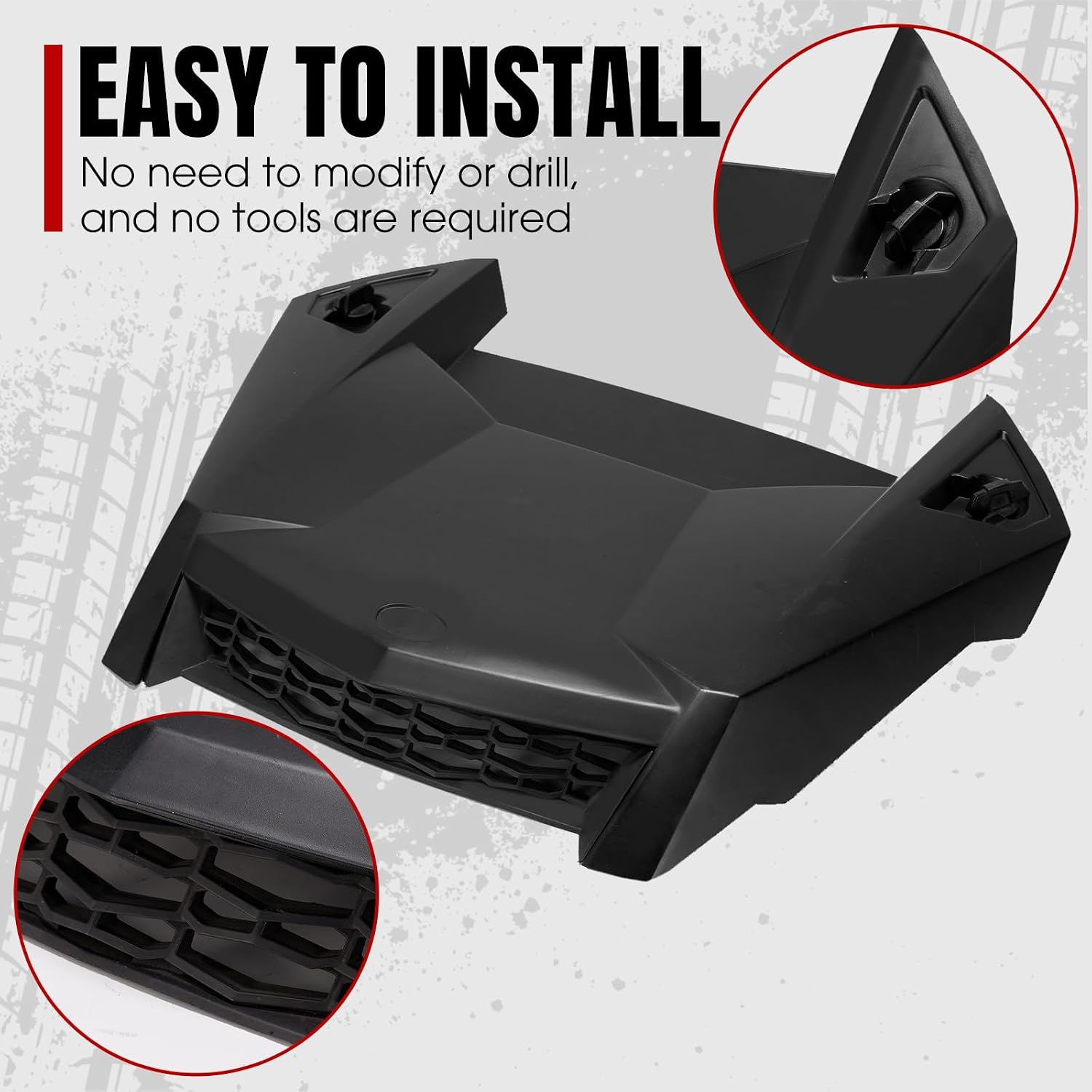 A & UTV PRO Turbo Hood Scoop, Air Intake Kit Compatible with 2019-2023 Polaris RZR XP 1000 / XP 4 1000 / Turbo S/Turbo 4 S Accessories