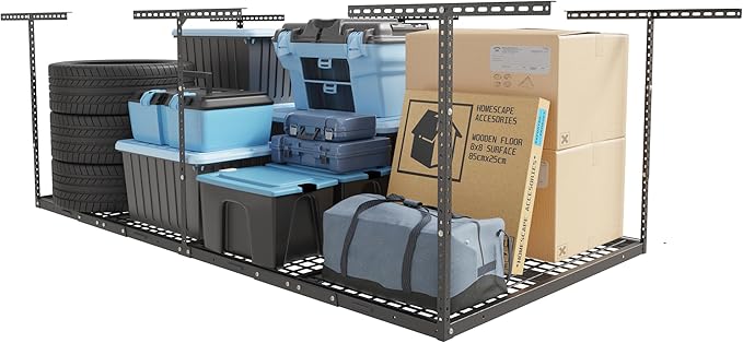 FLEXIMOUNTS 4x8 Overhead Garage Storage Rack, Adjustable Organization System by FLEXIMOUNTS