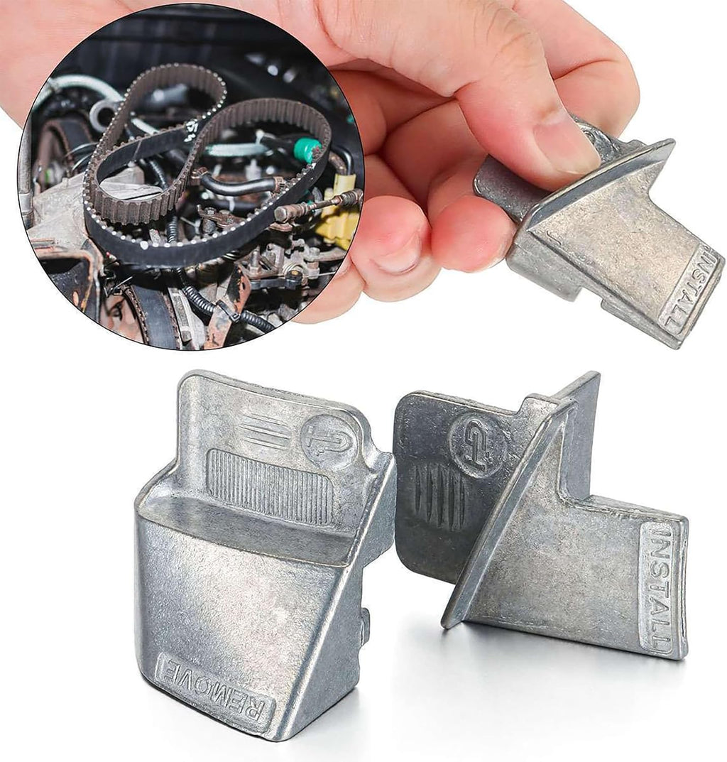 1 Pair Car Spare Accessories Metal Stretch Belt Remover & Installer Tool, Aluminium Alloy Compact Stretch Belt Mate Kit