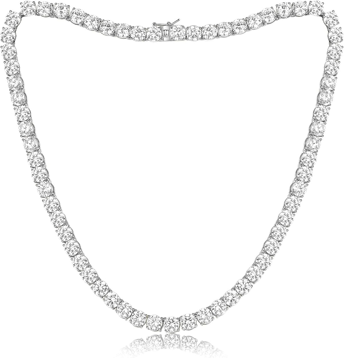 gemsme 6mm tennis necklaces for women/men - 18k, main product view