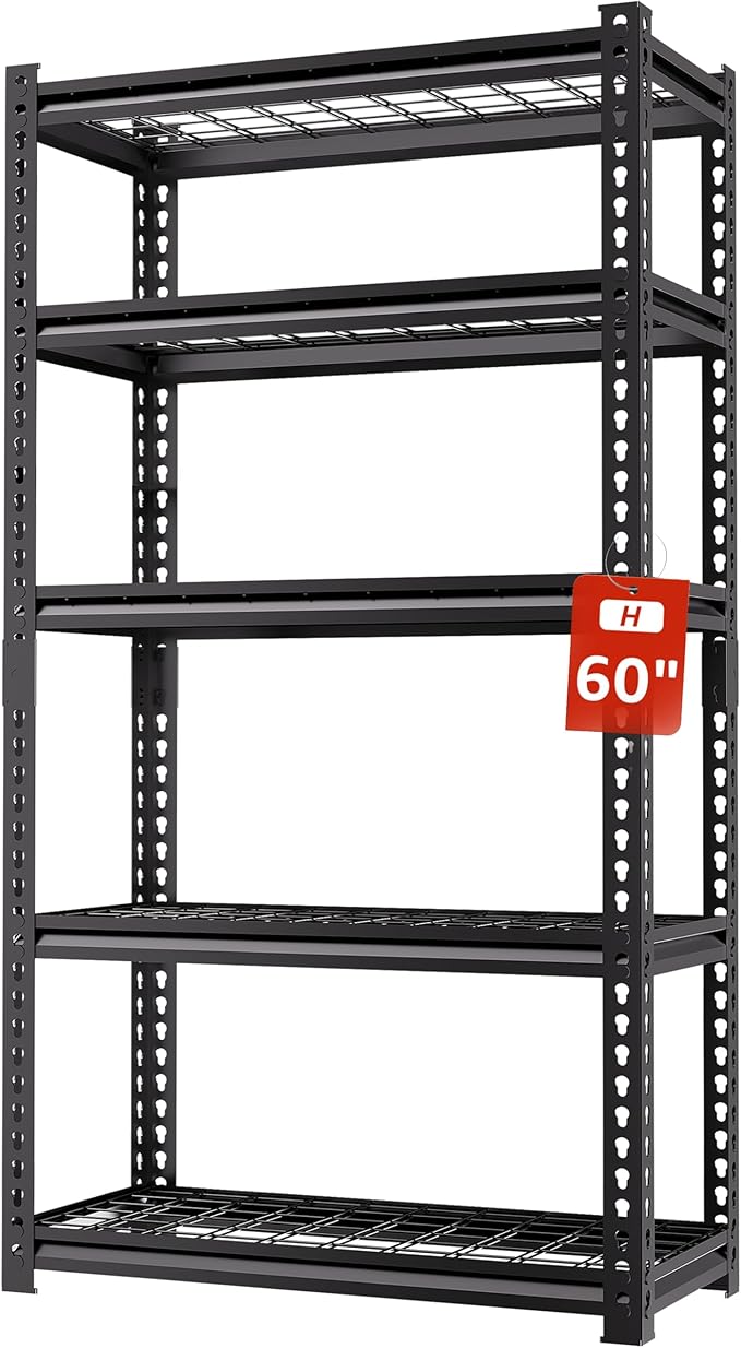 5 Tire Storage Shelving Heavy Duty Garage Shelves 2000LBS Load Bearing