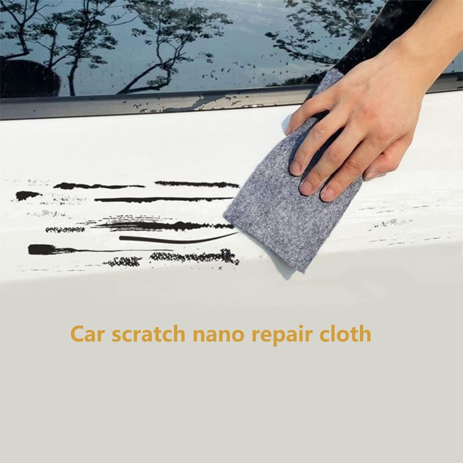 8Pack Nano Cloth Car Scratch Repair Nano Sparkle Cloth for Car Scratches Multi-Purpose Nano Cloth Erase Car Scratches Paint Residue Water Spots and Restore