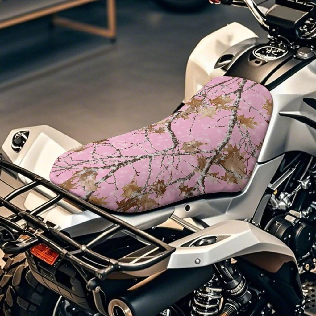Pink Camo ATV Seat Cover Non-Slip Comfortable 4-Wheeler Seat Covers ATV Accessories for Polaris Sportsman 570 450 850, Polaris Scrambler 400 500 850 1000, Honda Rancher 420