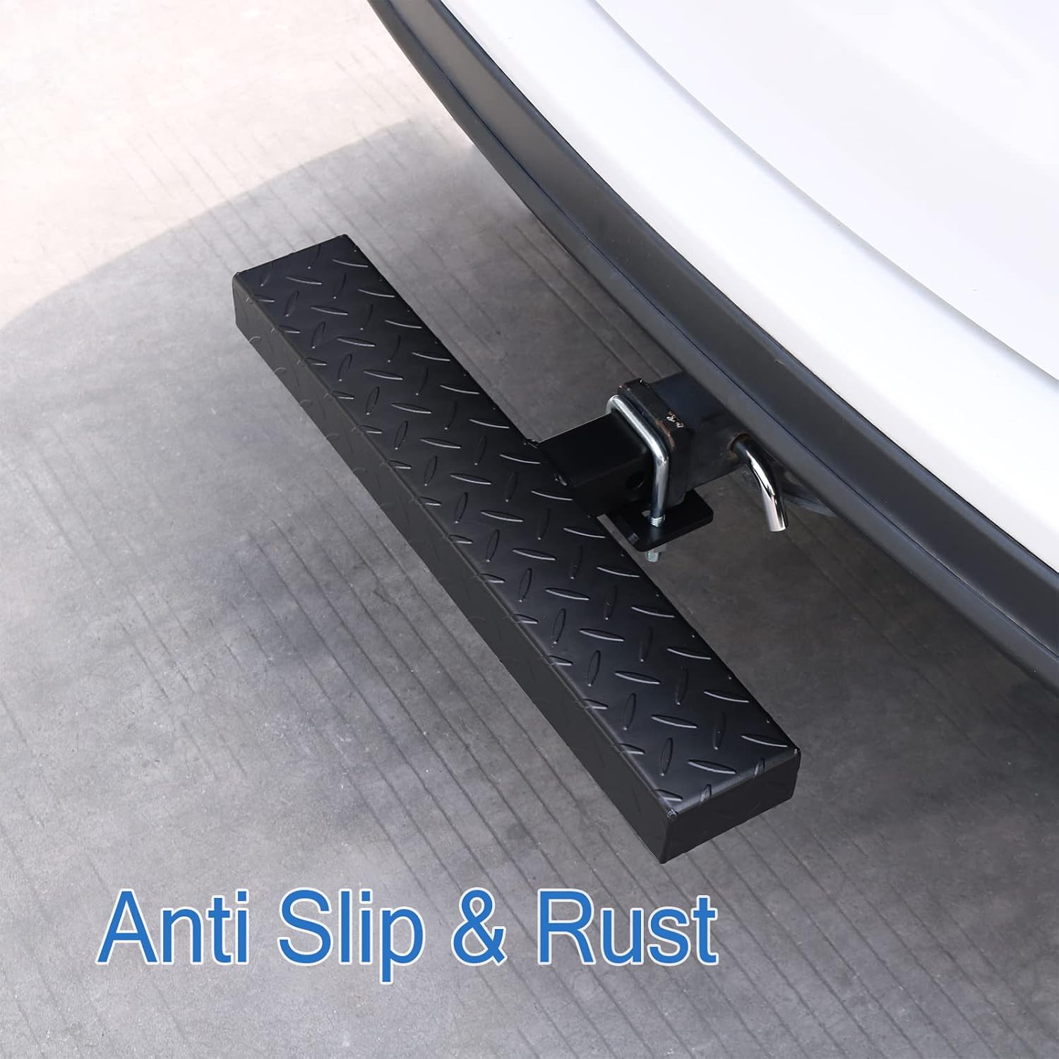 DICMIC Hitch Step Anti Slip and Rust Towing Bumper Guard for Most Car SUV Truck Pickup with Pin Fit 2 Inch Receiver, 23.5 Inch Length, Weight Capacity 500 LBS