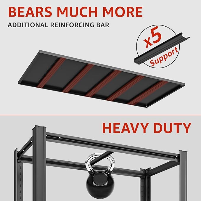 84" H x 55.12" W 5 Tier Metal Garage Shelves, 3000 LBS Heavy Duty Adjustable - Image 4