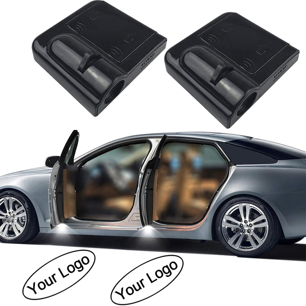 2X Custom Logo LED Projector Car Door Step Courtesy Welcome Lights