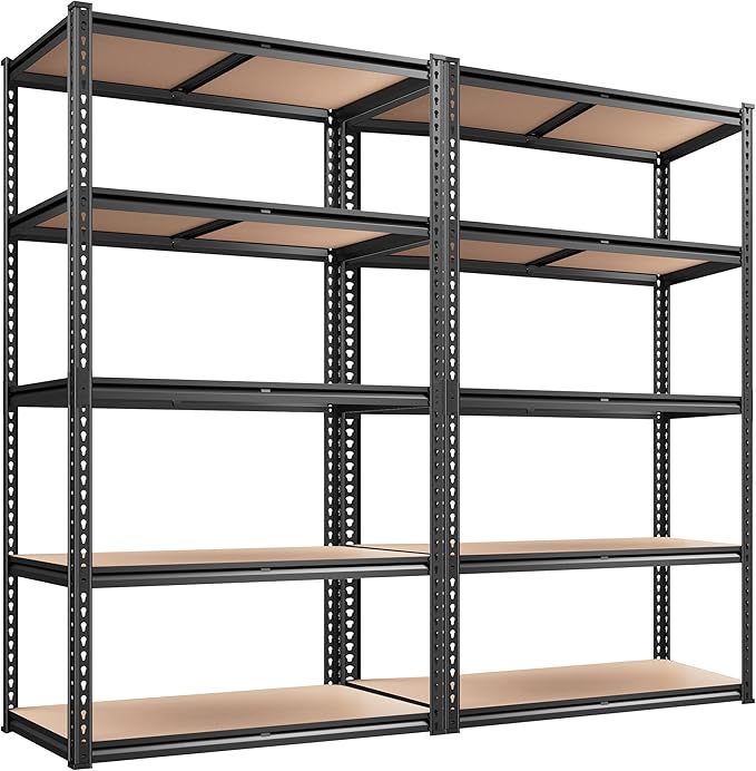 REIBII 2020LBS Storage Shelves 5 Tier Garage Shelving Heavy Duty, Adjustable by REIBII