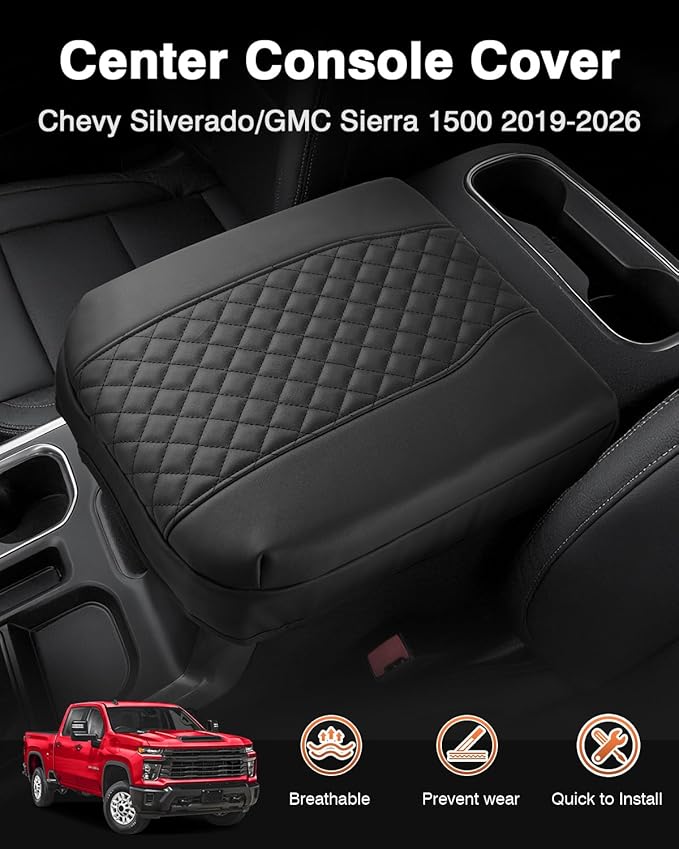 Shademax Center Console Cover for Chevy Silverado/GMC Sierra 1500 2019-2025 2026 - Image 2