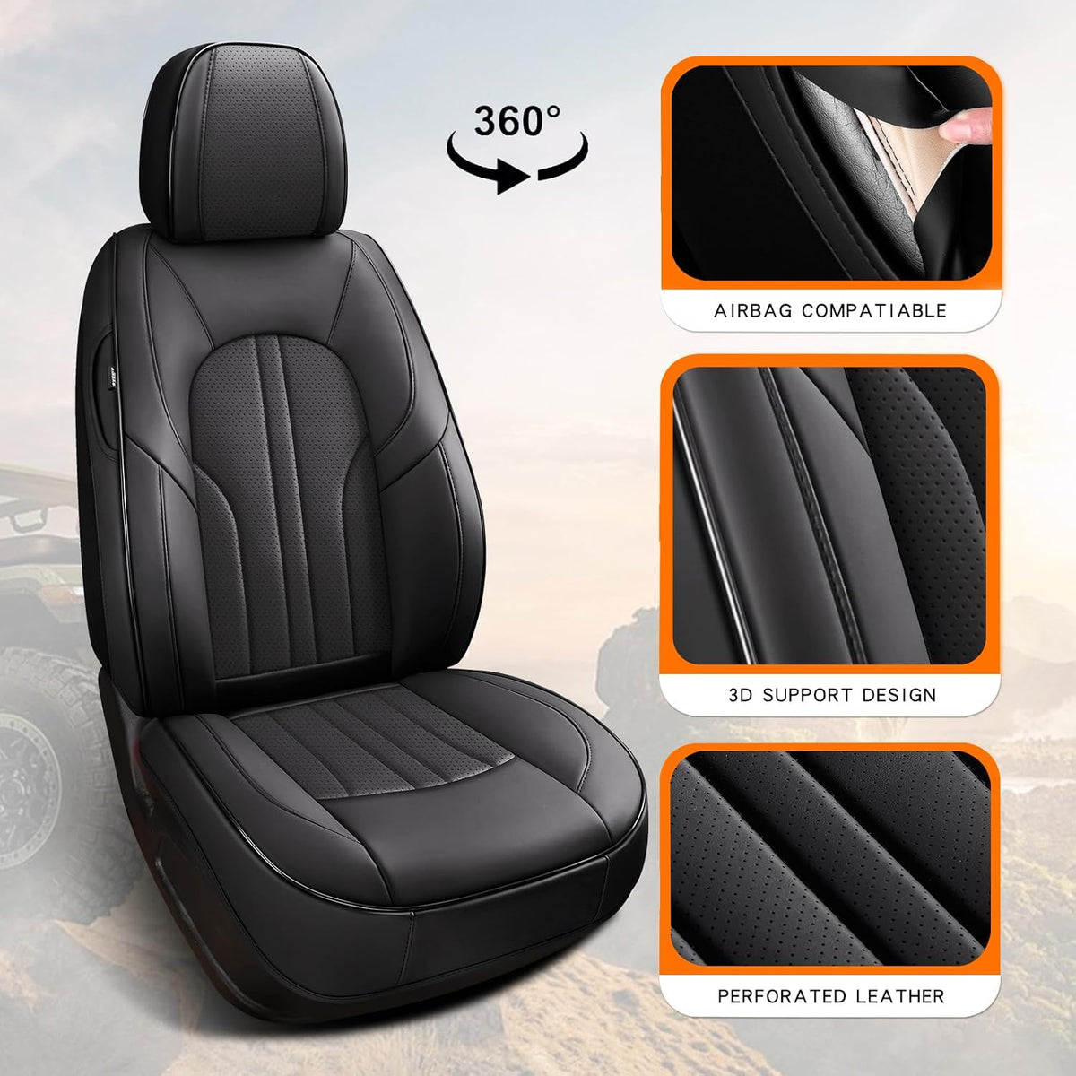 mingbron front car seat covers,car seat protector waterproof,seat showing dimensions