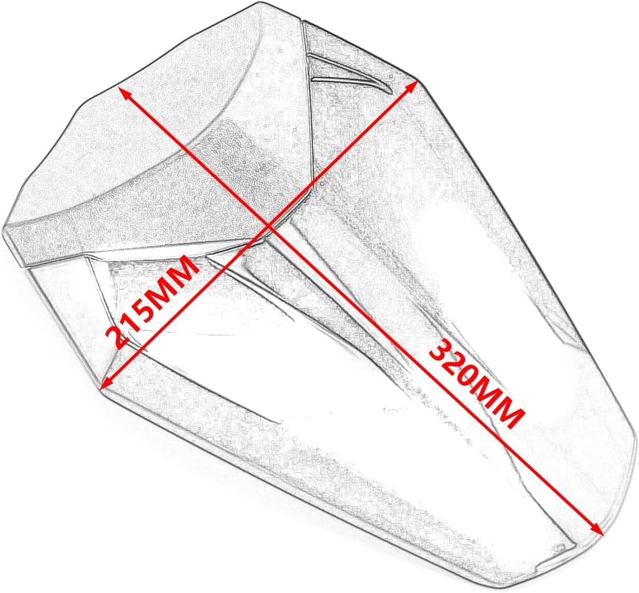 Motorcycle Seat Cowl Cover Compatible With Kawa' Ninja ZX4RR ZX-4RR 2023 2024 2025 ABS Tail Cover Rear Hump Solo Seat Cover Replacement (Carbon)