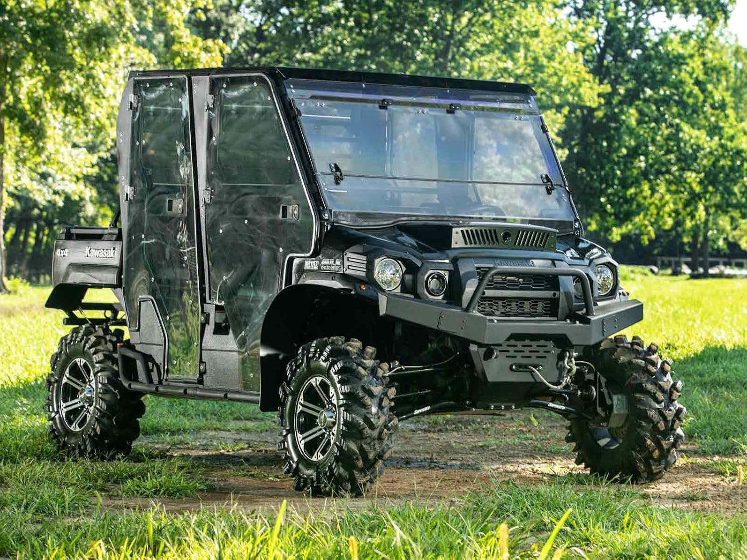 SuperATV Hood Scoop for 2016+ Kawasaki Mule Pro (See Fitment) | Made of Heavy Duty Steel Plating | Increases Airflow to Your Cab | Powder coated for Extra Durability