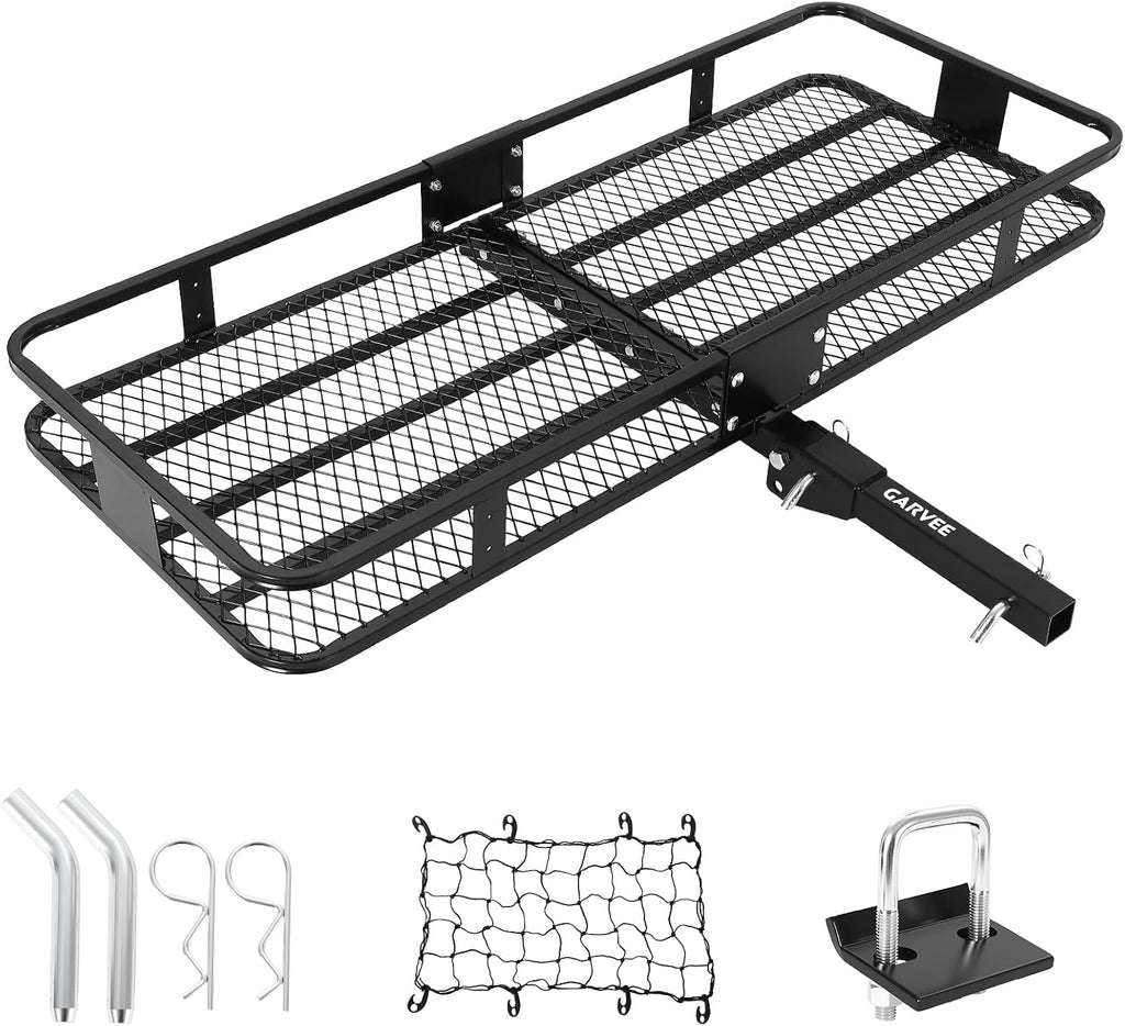 OUTLANE with Metal Cargo Carrier 60x24x6 Inch - Hitch Cargo Carrier, Trailer Hitch Cargo Carrier, Cargo Carrier, and Cargo Hitch Carrier