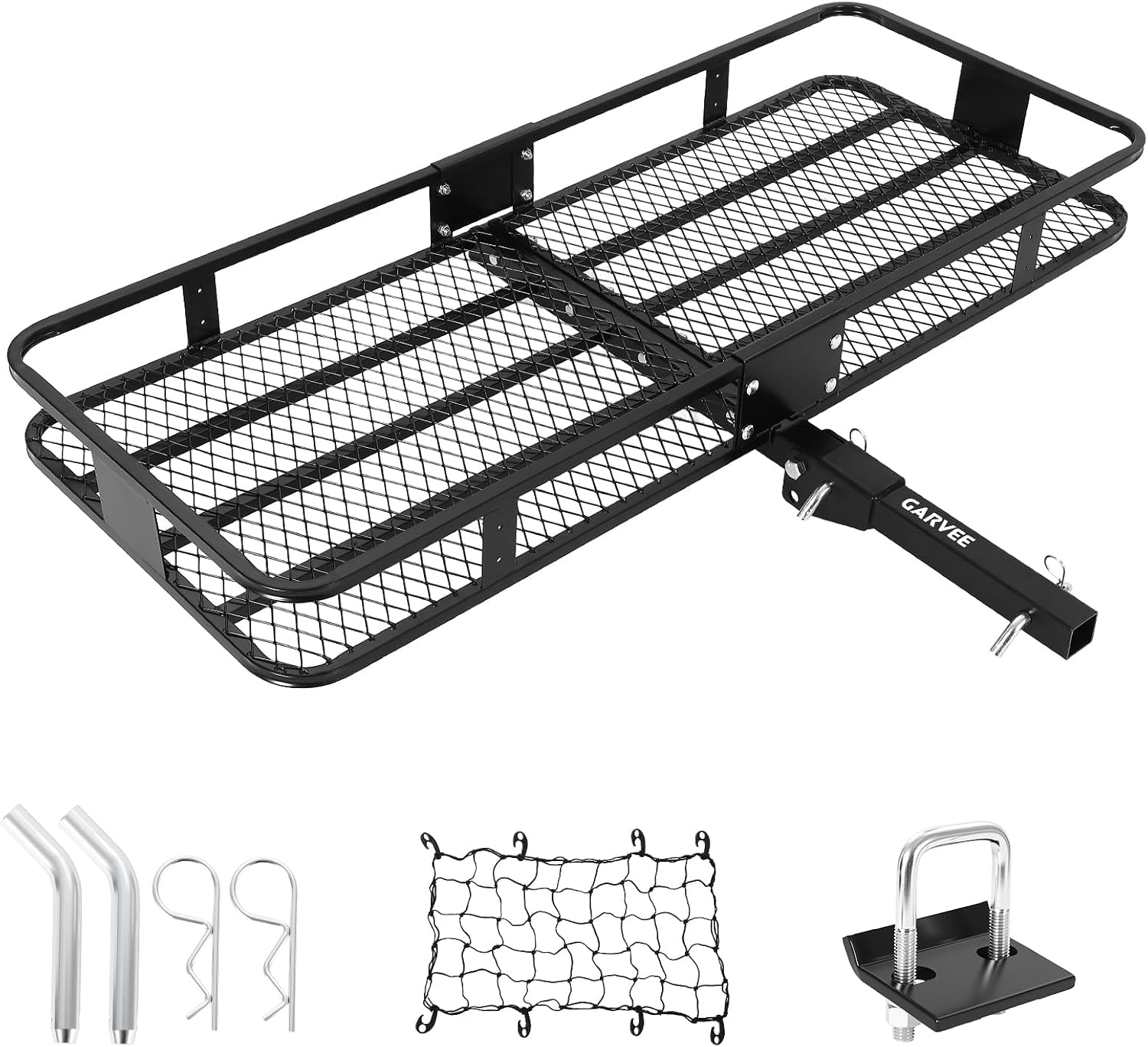 OUTLANE with Metal Cargo Carrier 60x24x6 Inch - Hitch Cargo Carrier, Trailer Hitch Cargo Carrier, Cargo Carrier, and Cargo Hitch Carrier