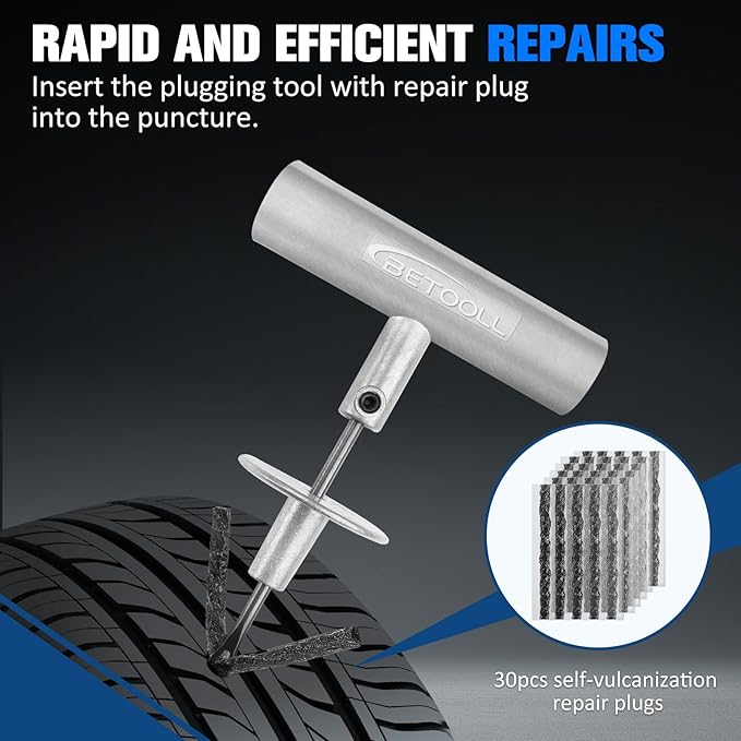 BETOOLL Tire Repair Kit, for car Motorcycle, Golf Cart, Trailer etc. - Image 4