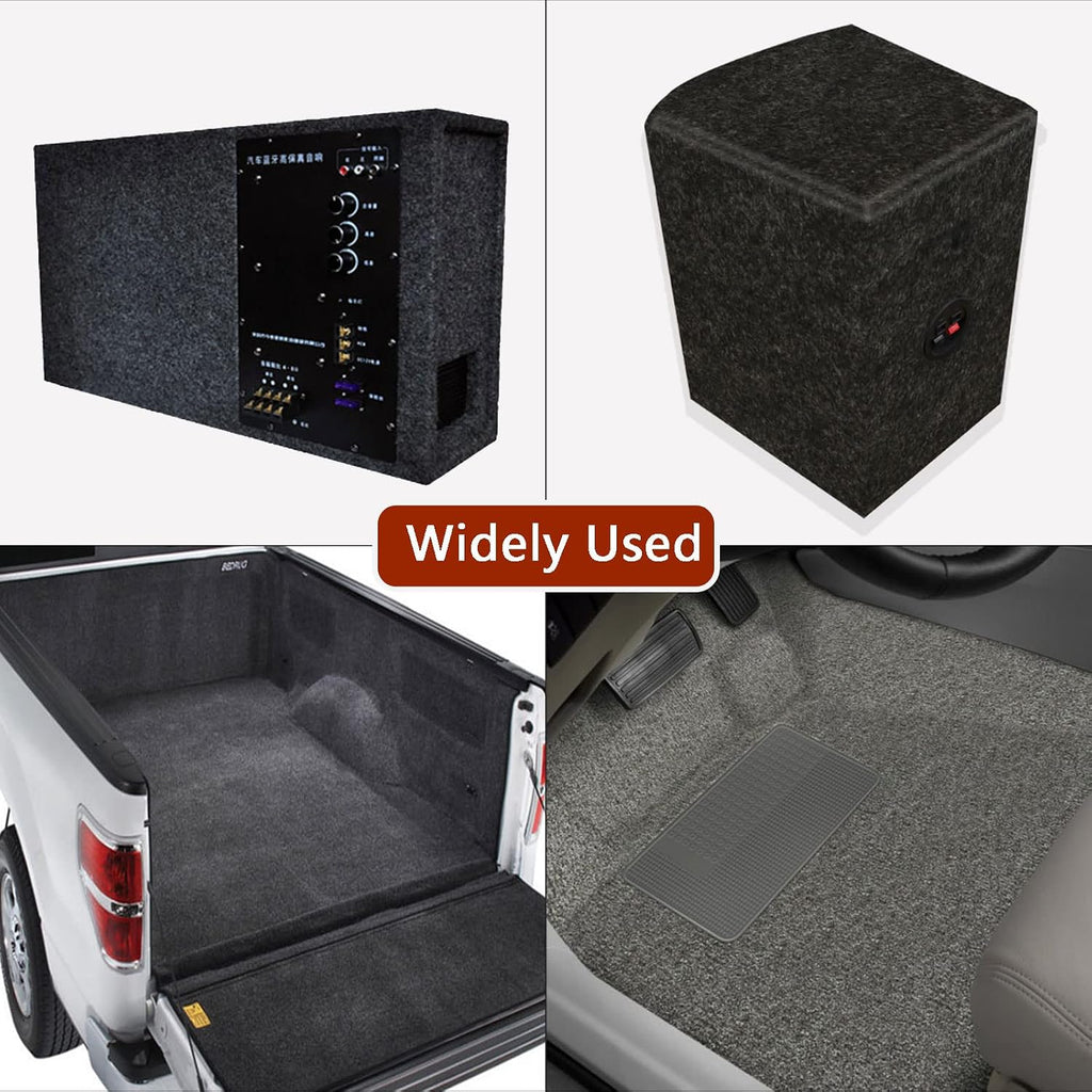 45"x78"Car Carpet Stain Resistant Carpet Liner Tear Resistance Covering Renovate for Truck Auto RV Boat Marine 2mm (Black, 45inchx78inch)