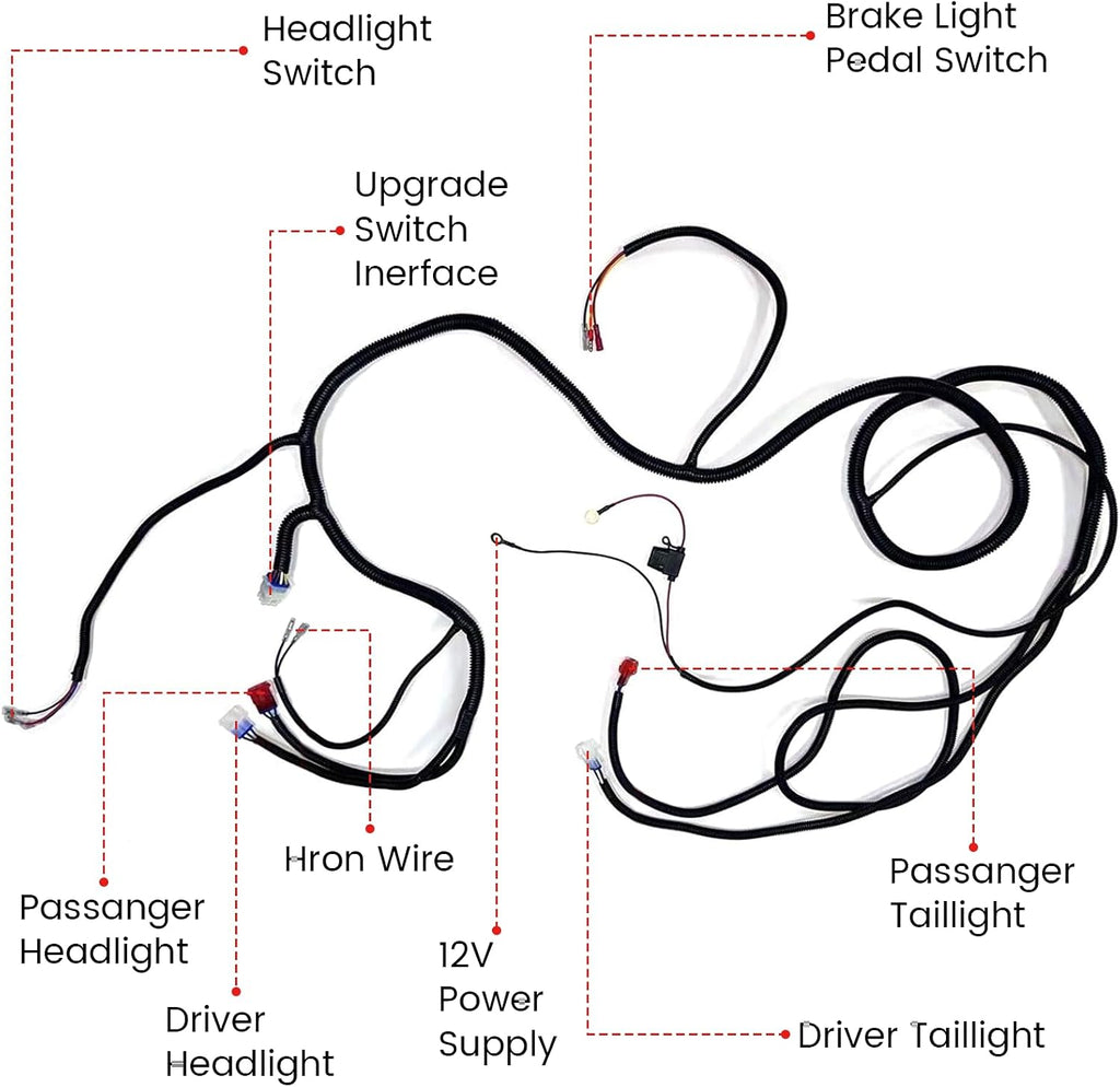 led upgrade golf cart light compatible with ezgo, package contents