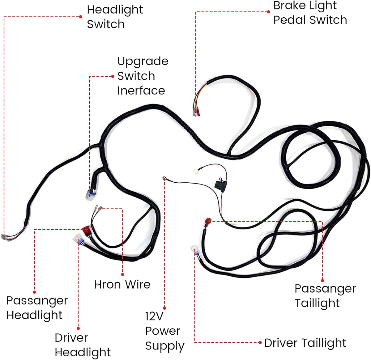 led upgrade golf cart light compatible with ezgo, package contents