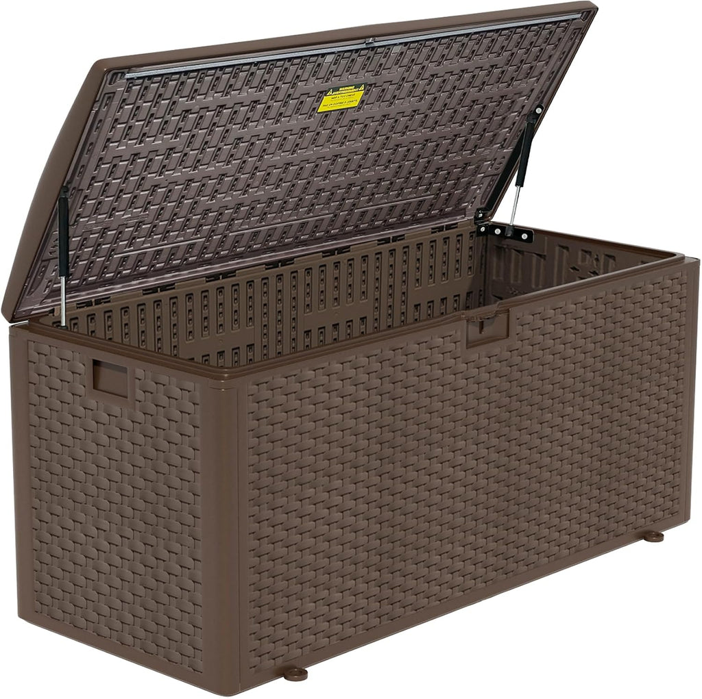 180 Pro Gallon Waterproof Outdoor Storage Bin Resin Deck Box
