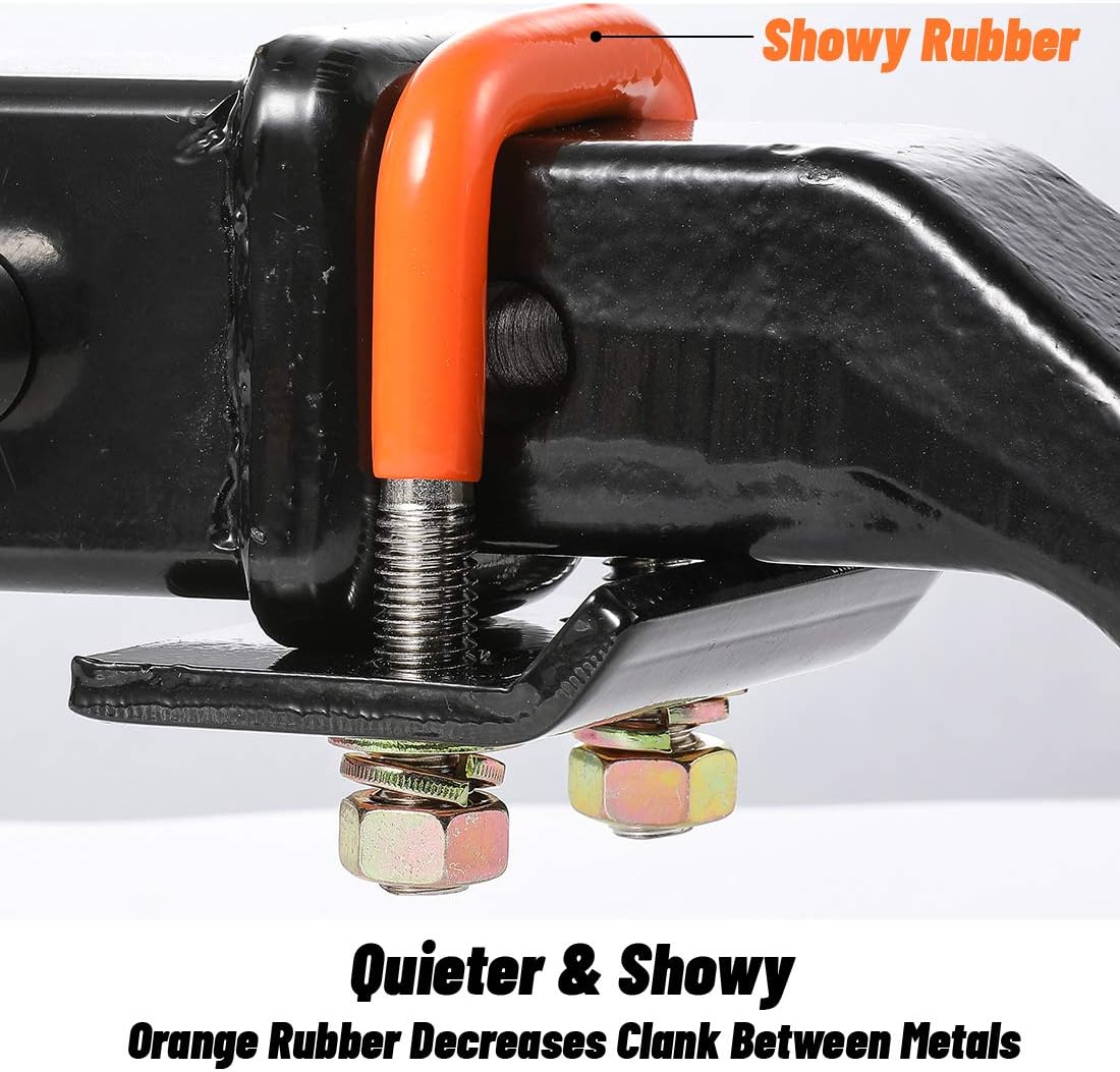CZC AUTO Hitch Tightener Heavy Duty Anti-Rattle Stabilizer for1.25 2 Inch Hitch, Rubber Coated Lock Down Hitch Stabilizer Set with a Wrench for Hitch Tray Cargo Carrier Bike Rack Trailer Ball Mount