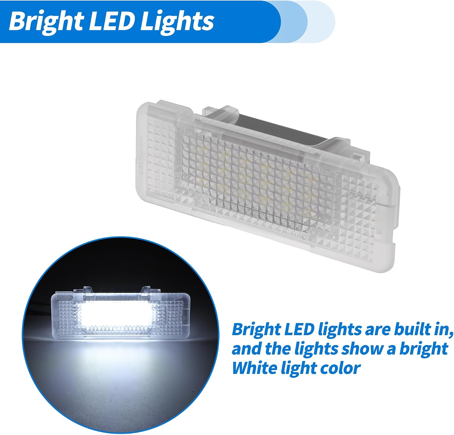 1 Pair LED Courtesy Door Light for for BMW E39 1997-2003 for BMW 525i 1997-2003 White Light Courtesy Projector Under Door Warming Lamps