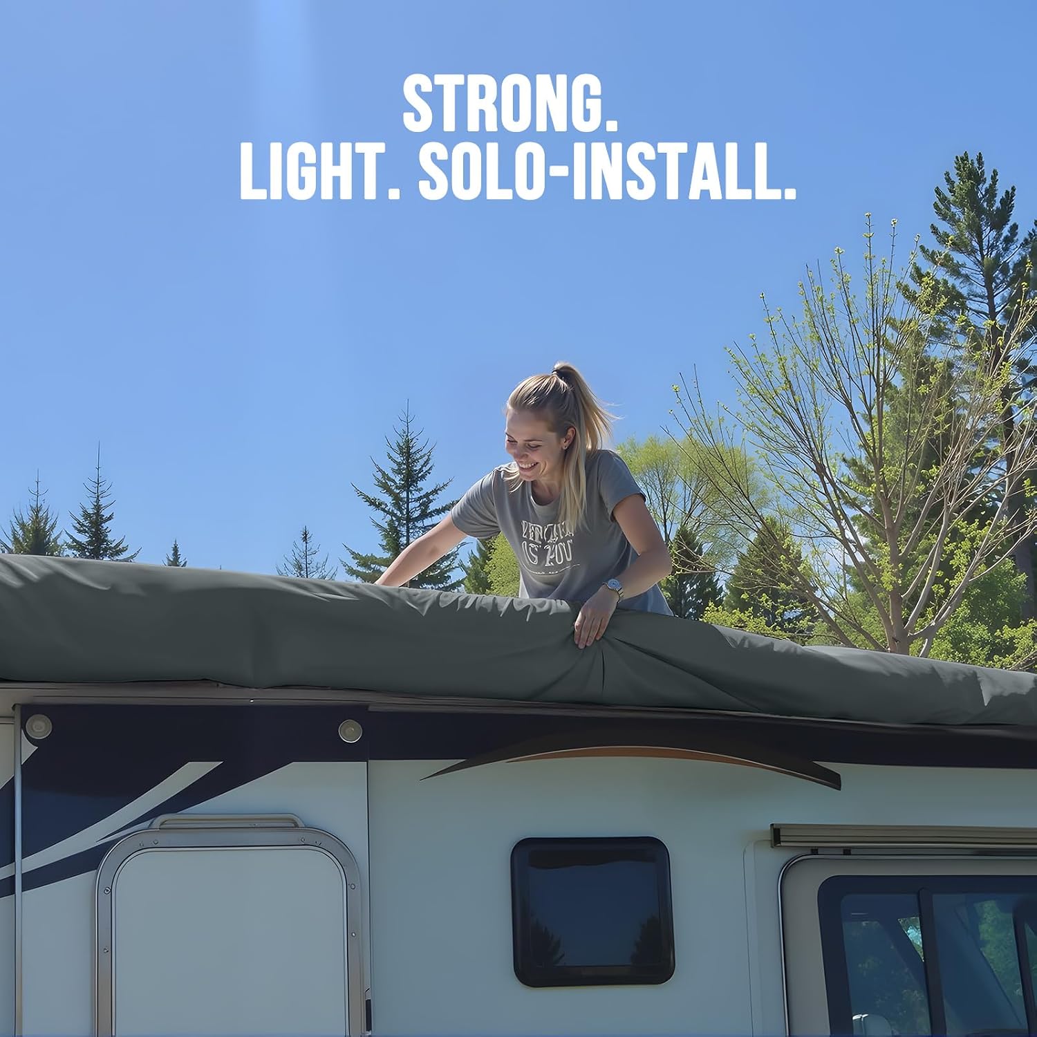 KING BIRD Standard RV Cover, Fits 30-33ft Class A Motorhome, Heavy Duty Snow Protection, with Adhesive Repair Patches,Windproof Straps&Tire Covers
