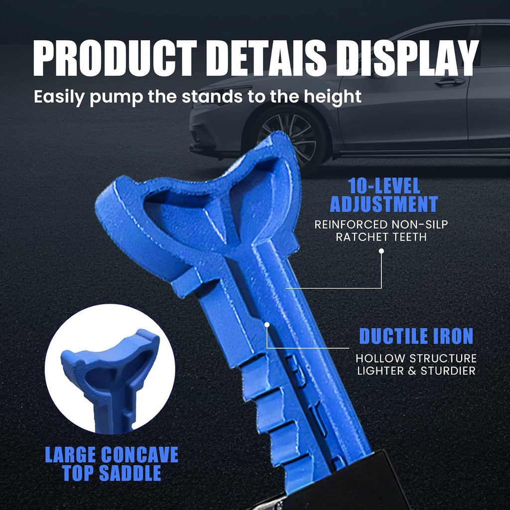 ANTPOWER Car Jack Stands 3 Ton (6,600 lbs) with Double Locking Heavy Duty 11.2"-16.8" Adjustable for Lifting SUV, Pickup Truck Garage 6000 lbs Capacity 1 Pair