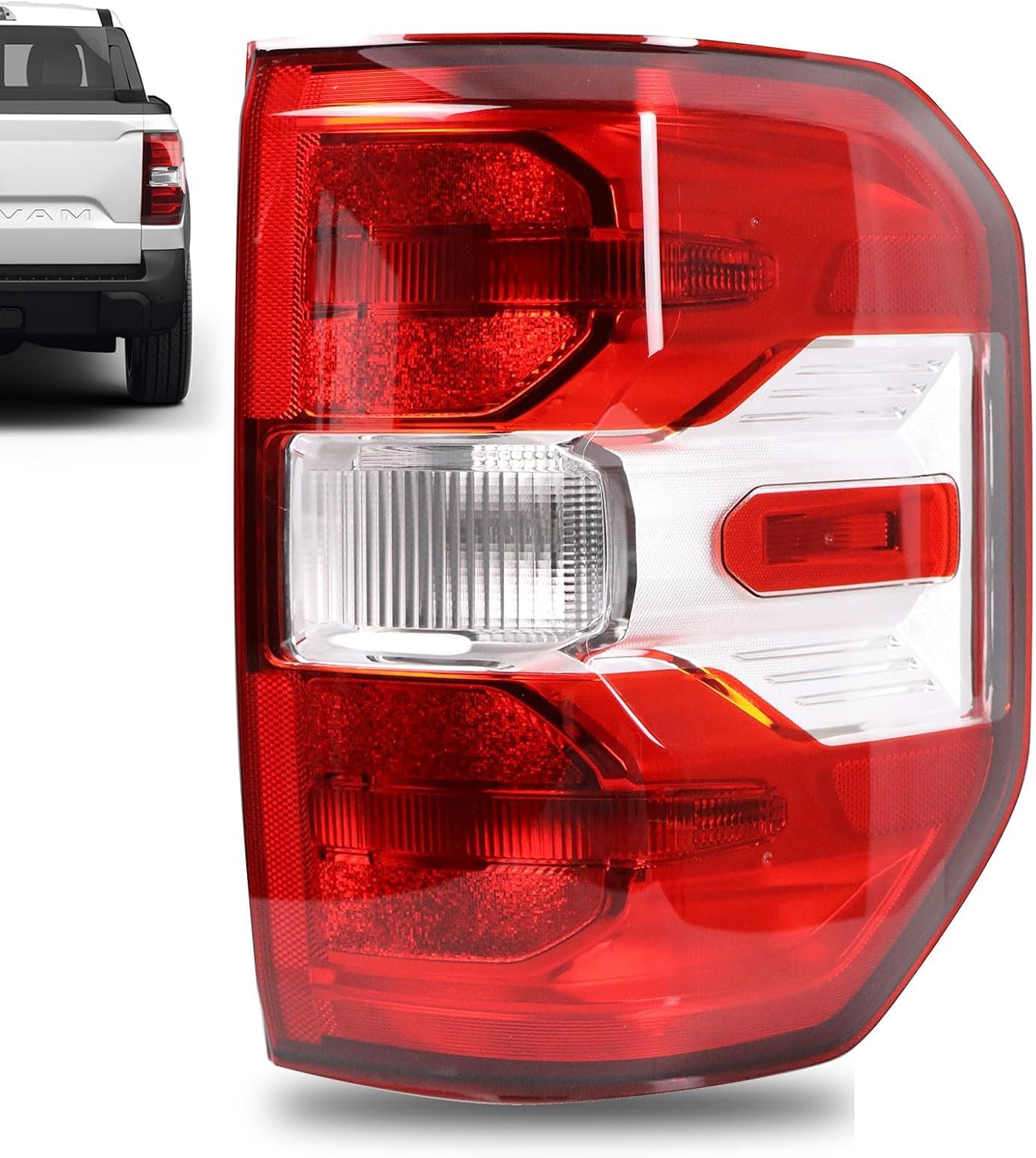Tail Light Assembly Compatible With 2022-2024 Ford Maverick XL XLT Right Passenger Side Replace NZ6Z-13404-C Halogen