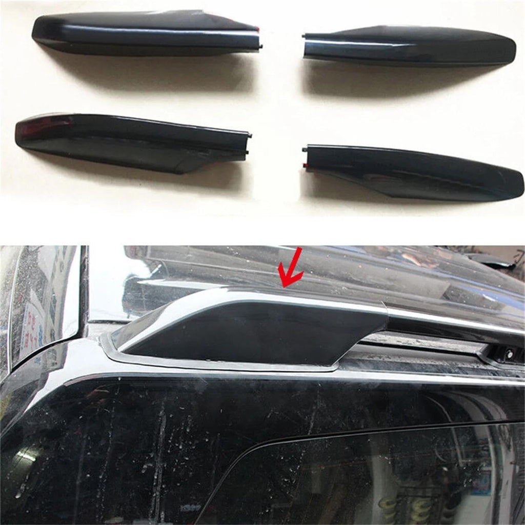 Roof Racks Boxes Car Black Roof Rails Rack End Cap Protection Shell Cover 4pcs for Toyota for Land for Cruiser for Prado FJ120 J120 2003-2009 Car Roof Bars
