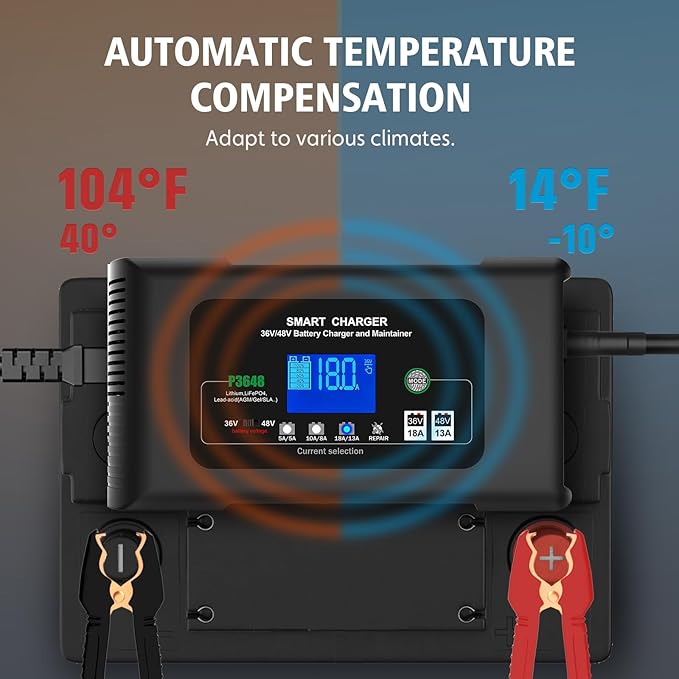 Golf cart Battery Charger, 36V 18A and 48V 13A Trickle Charger, 36 Volt Golf - Image 4