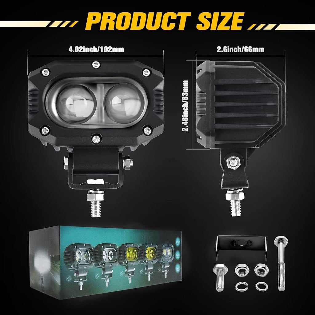 co light led pod spot lights 2pcs 4, package contents