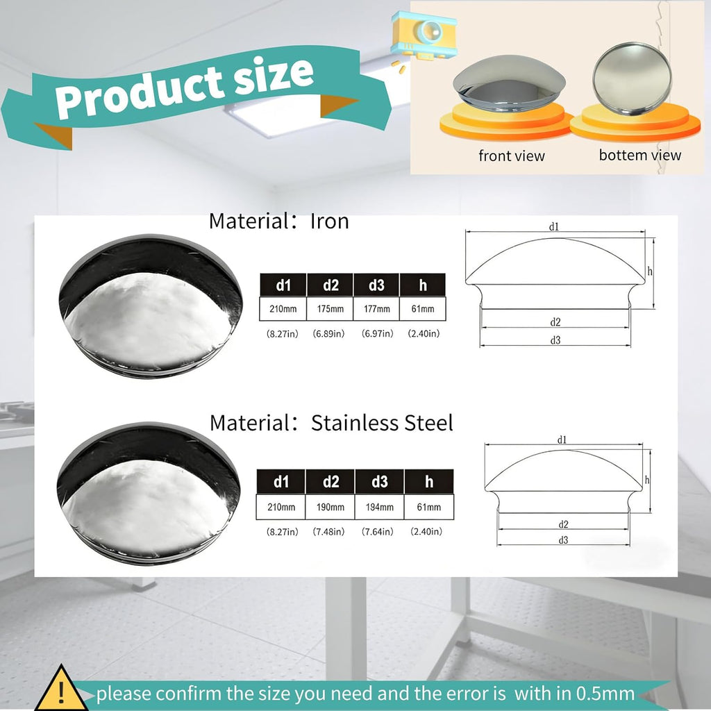 4Pcs Chrome Baby Moon Hub Caps for Classic Cars, Vintage Hot Rod, 7.64 in Stainless Steel Wheel Center Caps Replacement (7.64" Assembly Dimensions (4Pcs))