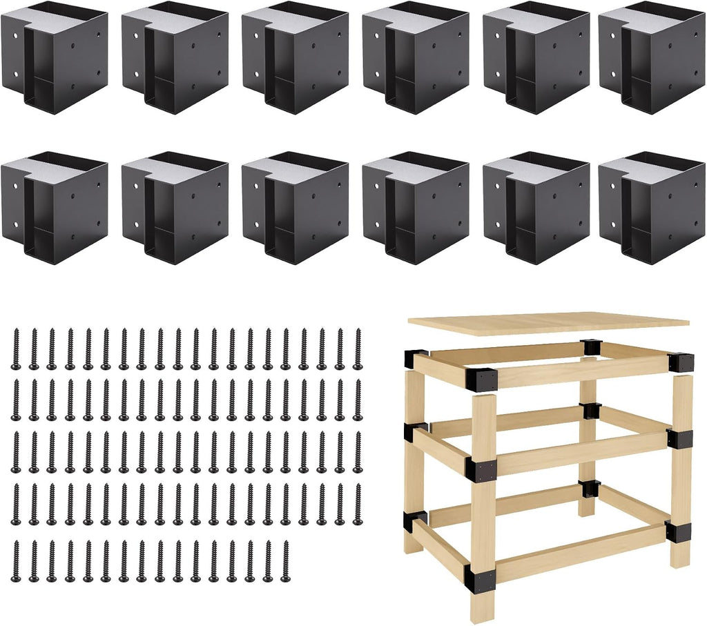 workbench brackets kit 12 pcs 3-way right angle, main product view
