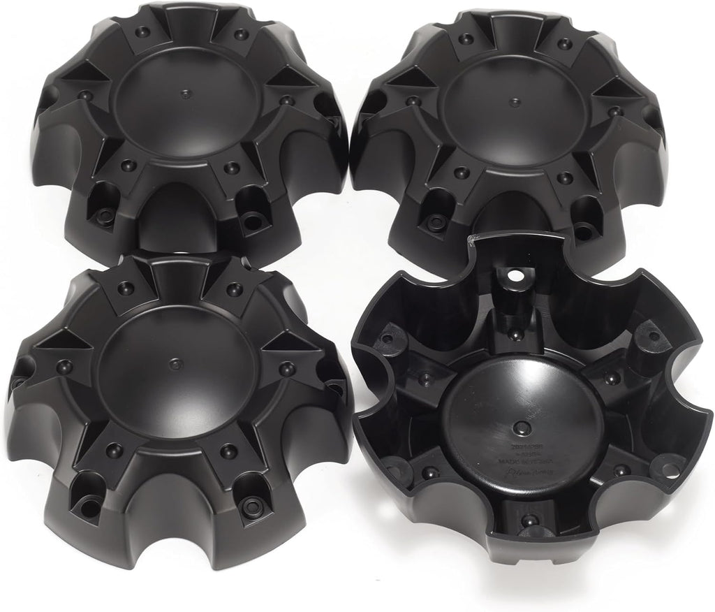 5.55in Wheel Center Caps for Ballistic Center Hubcaps, 4 Pack Matte Black Color Center Cover Replacement, 6 lugs