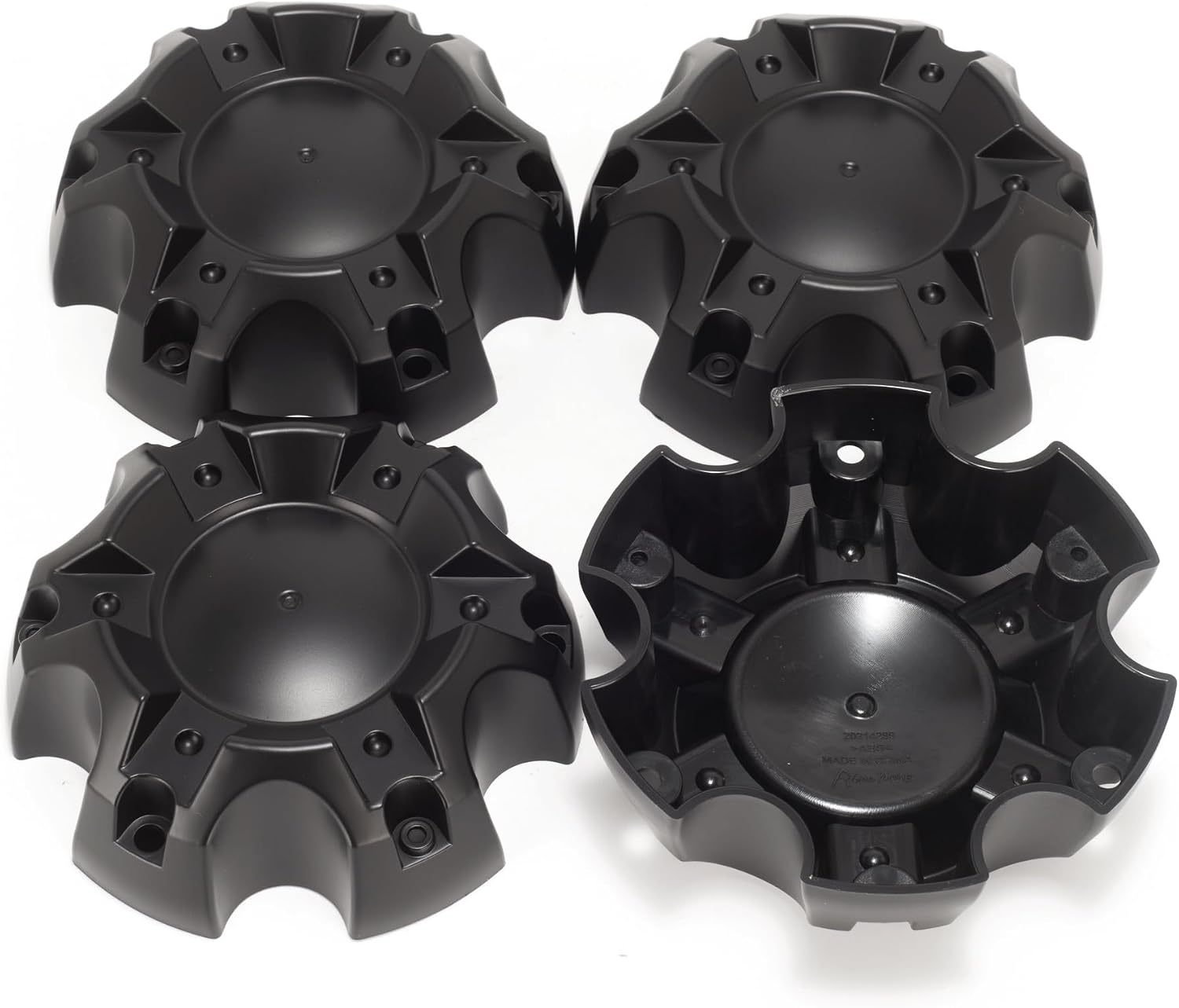 5.55in Wheel Center Caps for Ballistic Center Hubcaps, 4 Pack Matte Black Color Center Cover Replacement, 6 lugs