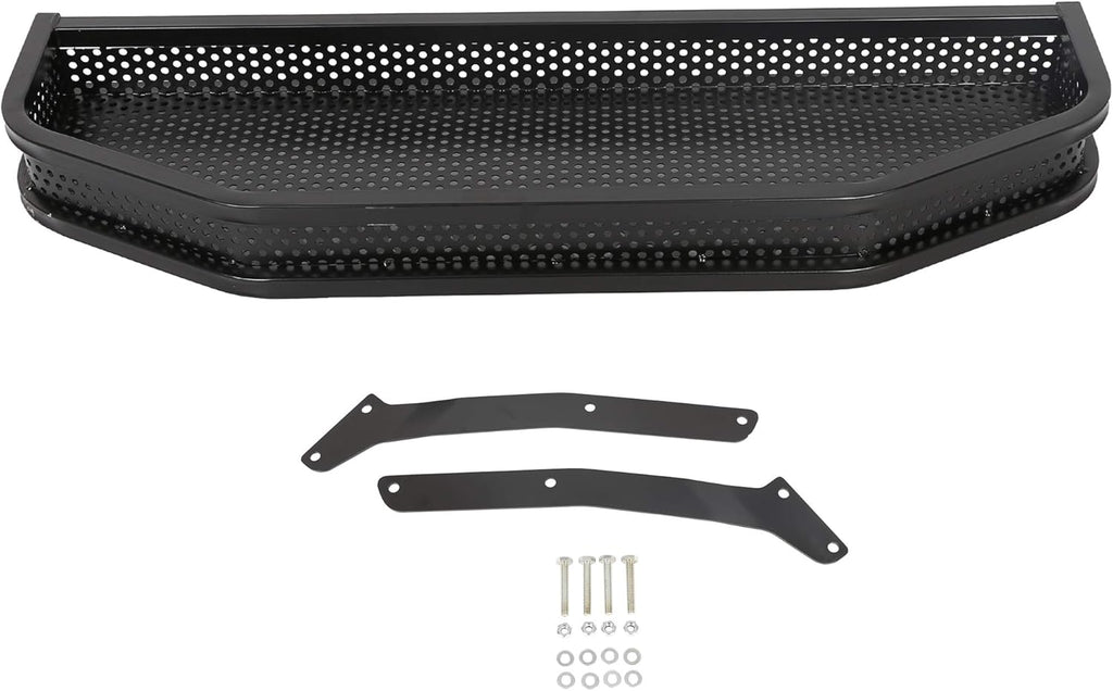 ECOTRIC Front Clay Cargo Utility Basket Compatible with EZGO TXT Golf Cart w/Mounting Brackets - NOT Fit RXV or ST Models (43.3 "X 13" X 4.3")