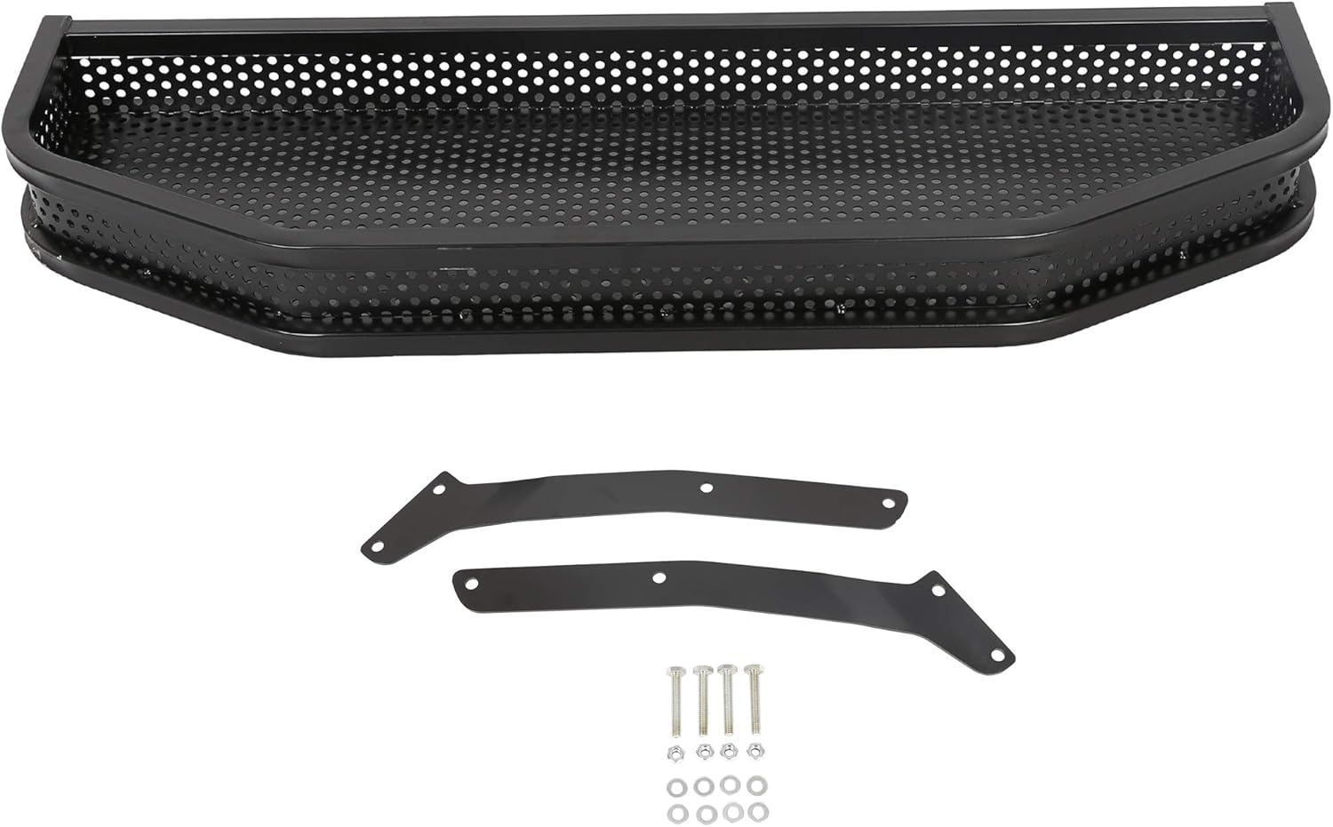 ECOTRIC Front Clay Cargo Utility Basket Compatible with EZGO TXT Golf Cart w/Mounting Brackets - NOT Fit RXV or ST Models (43.3 "X 13" X 4.3")