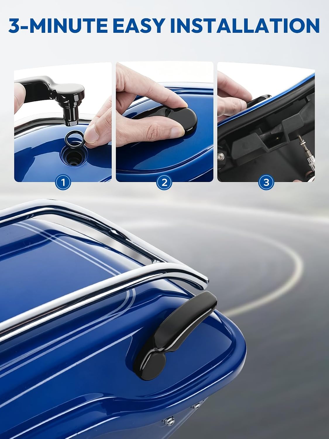 Saddlebag Latches Kit, Saddlebag Lifters Compatible for Harley Touring 2014-2024 Street Glide Electra Glide Road King with Hard Saddle Bag Latch Handle for Motorcycle, Black