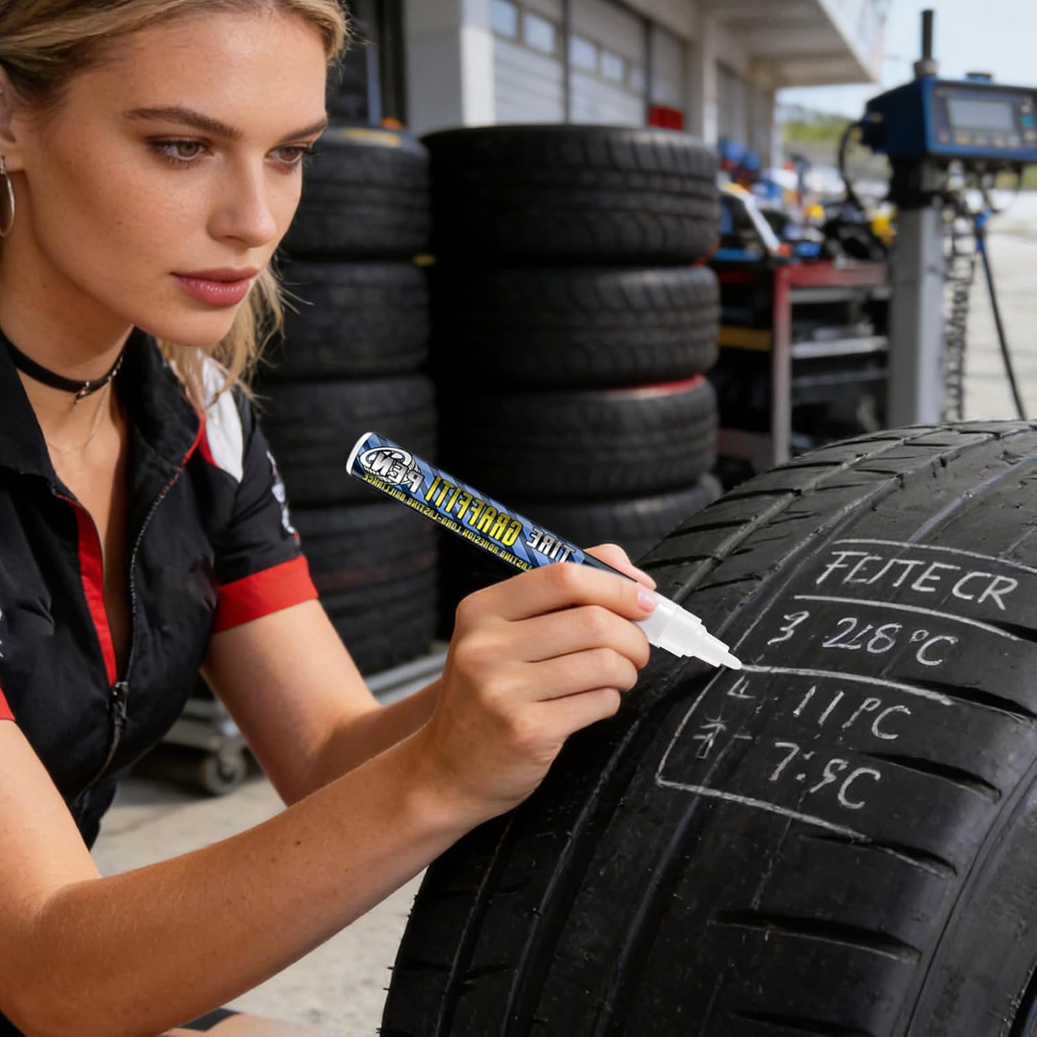 Tire Marker, Weather-Resistant Paint Pen, 14.2x1.4cm, Quick-Drying Car Wheel Decoration Supplies, Vehicle Tire Ink Marker, Easy Application, For Drivers Trucks RVs Motorcycles