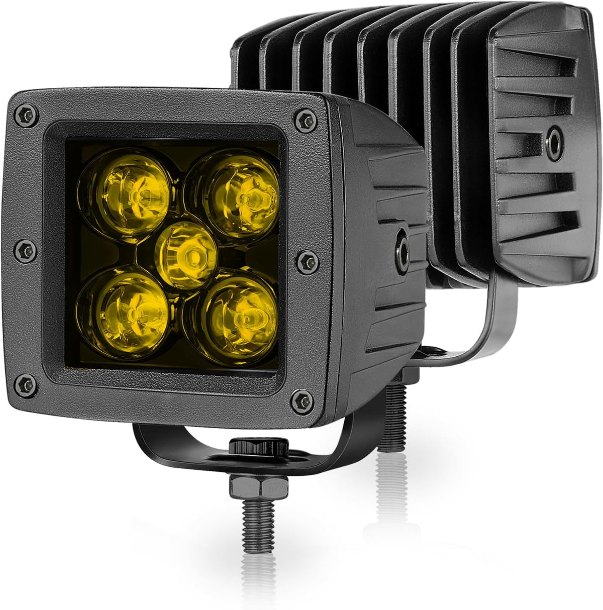 amber led cube lights, niwaker 2pcs 3 inch, main product view