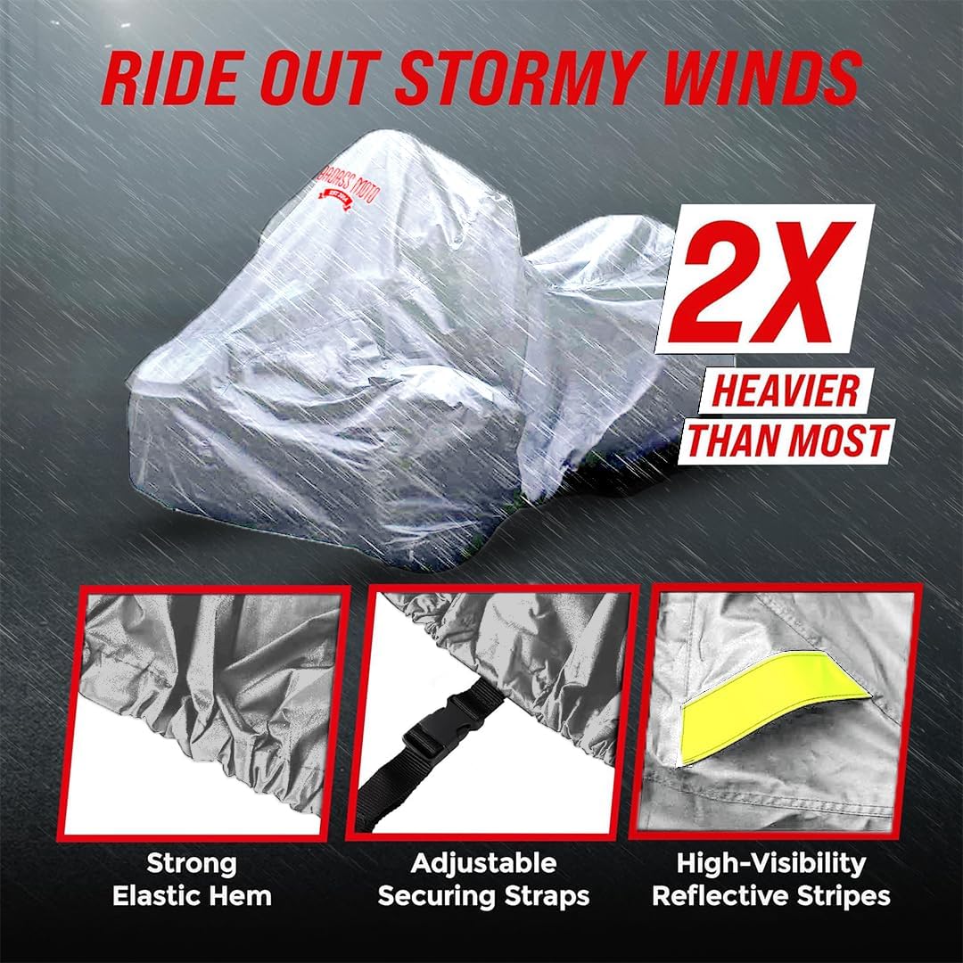 Badass Moto Waterproof for Can-Am Spyder RT Limited Cover 2020-2026, Gray | All-weather waterproof outdoor storage; fits Can-Am Spyder RT Limited cover 2020-2026 Sea to Sky; Spyder RT cover
