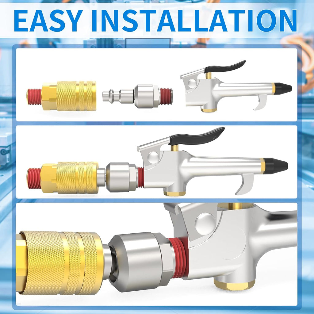 chillwaves 1/4-inch brass male industrial coupler,1/4" npt male, view 9