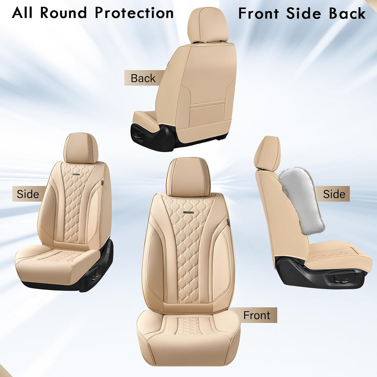 coverado car seat covers front seats, beige seat on a desk or shelf