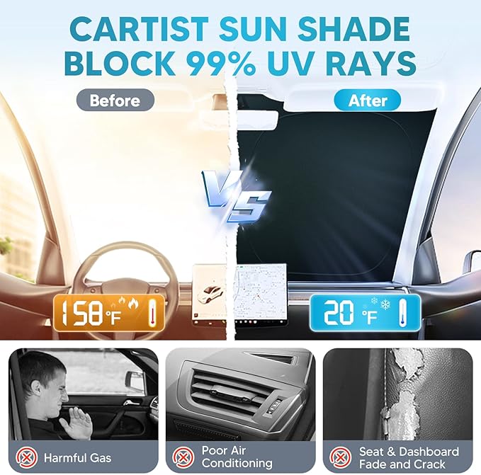 Cartist Windshield Sun Shade Fits - Image 6